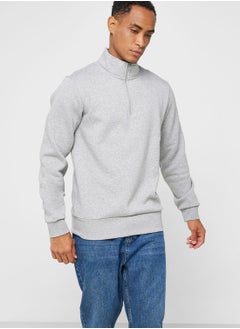 Buy Essential Half Zippered Sweatshirt in UAE