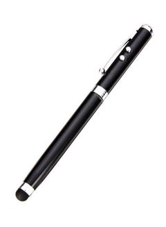 اشتري قلم متعدد الأغراض: للشاشة اللمس + جاف برأس كروي مؤشر ليزر أحمر ضوء فلاش أبيض LED - لون أسود في السعودية