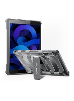 Buy Moxedo Rugged Shockproof Protective Case Cover Hard PC Drop Protection with Kickstand Pen Holder Compatible for iPad 10.2 inches 2021/2020/2019 Silver in UAE