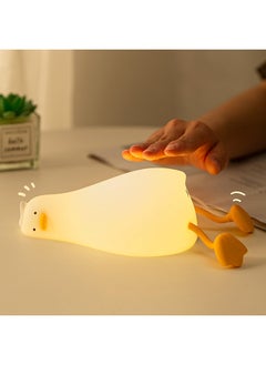 Buy Duck Lamp Lying Flat Duck Night Light, Kids Night Lamp with 3 Speed Adjustable Light, Smart Bedside Lamp with Flap Sensor in UAE