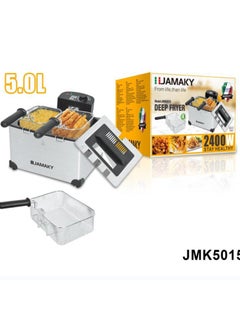 Buy JMK5015 Deep Oil Fryer, 5 Liters, Temperature Control, 2500 Watt, Silver in Egypt