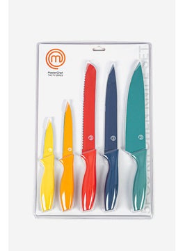 Buy 5 Pieces Color Knives, Yellow and Orange and Red and Navy and Turquoise in UAE