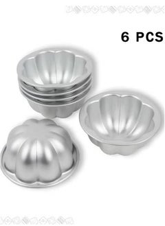 Buy Caramel Cream Mold Set of 6 Aluminum Authentic in Saudi Arabia