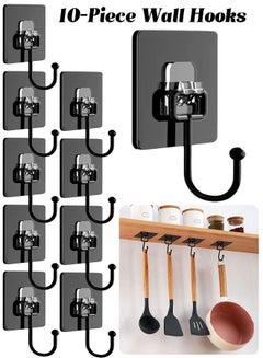 Buy 10-Piece Wall Hooks - Adhesive Hooks - Command Hooks Heavy Duty - Hooks for Hanging in Saudi Arabia