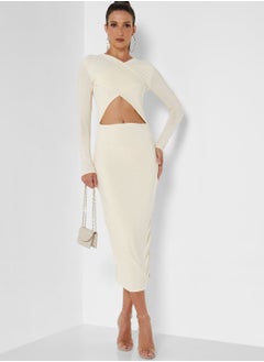 Buy Cut Out Detail Bodycon Dress in Saudi Arabia