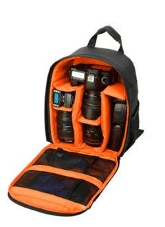 Buy Nylon DSLR Camera Backpack With Rain Cover Black in Saudi Arabia