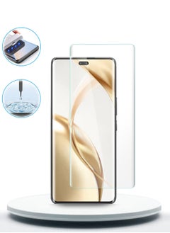 Buy Premium Curved Edges UV Full Glue Full Cover Tempered Glass Screen Protector For Honor 200 Pro 5G 2024 Clear in UAE