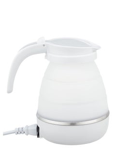 Buy Electric folding kettle made of silicone, easy storage, quick water pot heater for tea and coffee, size 600 ml, sold by (Black Fire) ( White) in Egypt