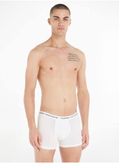 Buy Men's 3 Pack Trunks - Cotton, White in UAE