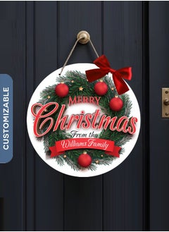 Buy Personalised Christmas Door Sign - Unique Christmas Home Decor with Custom Name in UAE