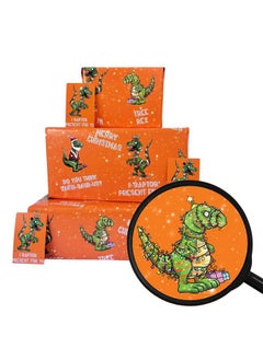 اشتري Christmas Wrapping Paper Sheets + Gift Tags (Pack 2) Quirky Dinosaur Design For Adults & Children في السعودية