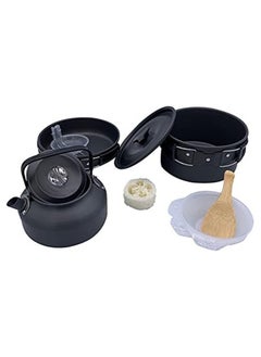 Buy 9pcs Outdoor Camping Cooking Equipment Portable Nonstick Lightweight Pans Cook Set with Bag in UAE