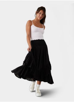 Buy AE Smocked High-Low Midi Skirt in Saudi Arabia