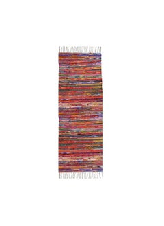 Buy Rag Rug Kilim Multicoloured Double Sided Washable 70*400 cm 1 pcs in Egypt