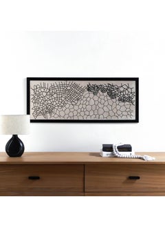 Buy Petre Embellished Fabric Wall Art 100X40cm- Black in UAE