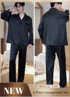 Buy Men Ice Silk Loungewear Set  Long Sleeves & Pants  Soft Comfortable & Skin friendly  Loose and Thin  Can be Worn at Home or Outside in Saudi Arabia