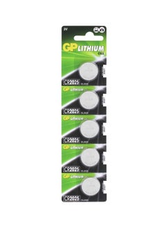 اشتري 5-Pieces GP CR2025 Lithium 3V Indonesia Batteries في الامارات