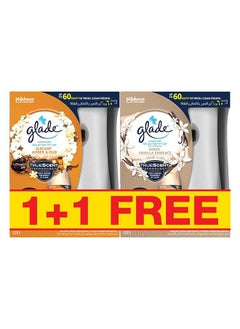 Buy Auto Electric Amber Oud Plus Vanila Scented Air Freshener Pack of 2 in UAE