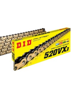 اشتري D.I.D 520VX3GB-120 DID 520VX3 Gold X-Ring Chain 120 Link في الامارات