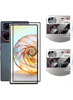 Buy Screen Protector Compatible with ZTE Nubia Z60 Ultra 5G, [1 Pack] HD Clear Tempered Glass + [2 Pack] Camera Lens Protector Anti-Scratch Tempered Glass, No Bubbles in Saudi Arabia