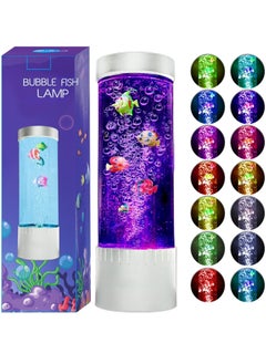 Buy Bubble Fish Lava Lamp | Desktop Sensory LED Bubble Lamp | Color Changing Aquarium lamp | Artificial Fish Tank with Moving Fish, Sea Horse, Jellyfish | Gift for Kids, Adults, ADHD & Autism in UAE