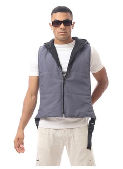 اشتري Dark Grey Double Faced Fly Zip Vest في مصر