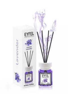 Buy EYFEL Reed Diffuser Lavender Fragrance Room Air Freshener 120ml in UAE