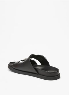 Buy Women's Buckle Detail Slip-On Flat Sandals in Saudi Arabia