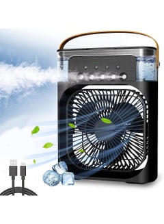 Buy Portable Fan With Spray Cooling, Suitable For Home, Dormitory, Office, Desktop, Humidification And USB Charging Multi-Functional Silent Fan - 1pc in UAE