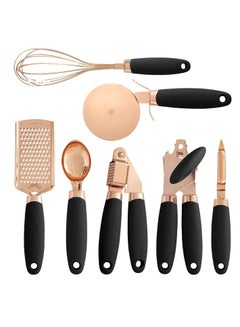  Rae Dunn Everyday Collection 7 Piece Wooden and Stainless Steel  Kitchen Gadget Set- Kitchen Tools with Wooden Handles : Home & Kitchen