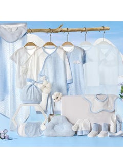 اشتري 14 Pieces Baby Gift Box Set, Newborn Blue Clothing And Supplies, Complete Set Of Newborn Clothing في الامارات