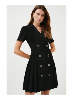 Buy Military Tailored Tuxedo Mini Dress in UAE