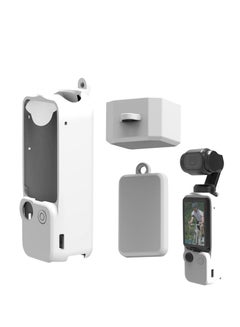 Buy Silicone Case Cover Sleeve 3 in 1 Set Compatible with DJI OSMO Pocket 3 Gimbal Camera Protective Case Cover Shell Silicone Cover Case OSMO Pocket3 Accessories (White) in UAE