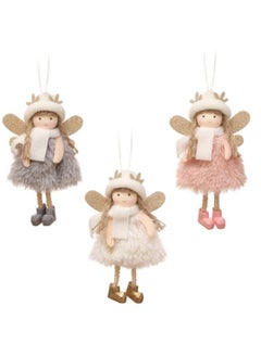 اشتري Hanging Pendants Soft Elk Decor Holiday Ornament Set of 3, Festival Home Lovely Tree Doll Toy for Ornaments Color Elves Adornments في الامارات