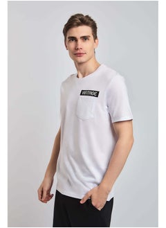 Buy Casual Regular Fit Cotton T-Shirt With Pocket in Egypt