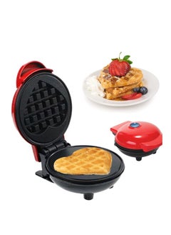 Buy Waffle Maker Mini waffle heart shape For Individual Waffles With Easy To Clean, Non-Stick Surfaces, 4-Inch 350 W in UAE