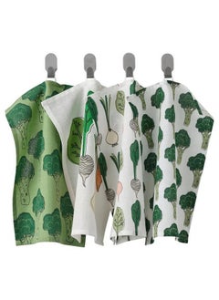 Buy Tea Towel Patterned And Green 30X40 Cm in Saudi Arabia