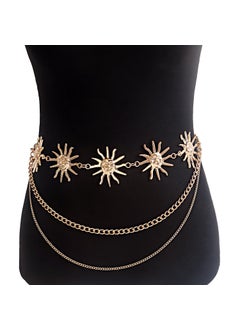 Buy Europe and the United States  jewelry ins hot girl atmosphere Crescent waist chain womens accessories foreign trade hot sale wait chainZW594 Gold (three layers) ZW594 Gold (three layers) in UAE