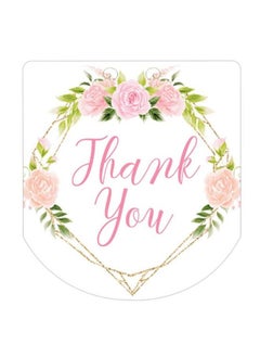 Buy 90 Hand Cleaner Labels Thank You Stickers Girl Baby Shower Or Wedding Favors (Floral Heart) in UAE