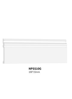 Buy Polystyrene Skirting Board/Baseboard - Size: 10*1.5*240 cm - 5 Pieces in Saudi Arabia