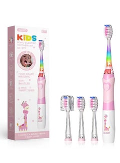 Buy Kids Electric Toothbrushes Sonic Toothbrush, Soft Battery Powered Tooth Brush With Smart Timer,Waterproof Replaceable Deep Clean For Kids(Age of 3+)，Travel Toothbrush in Saudi Arabia
