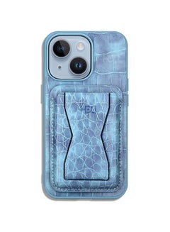 Buy iPhone 14 Plus Classic Crocodile Back Case with Card Holder in UAE