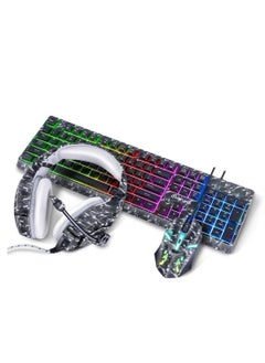 Buy Onikuma TZ3002 3-in-1 RGB Wired Keyboard/ Mouse/ Headset Gaming Combo (Camo Grey) in UAE