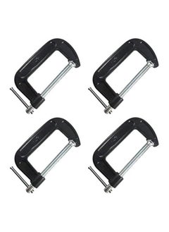 Buy 4PCS 4 Inch C-Clamp, Industrial Strength, Heavy Duty Steel C Clamp Set, Iron C Clamps, Cast Iron Frame Sliding T-Handlefor Woodworking, Welding, Building Blue Collar Tools, Stability Massive Clamps in UAE