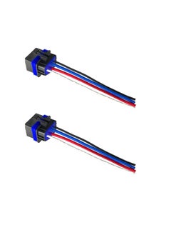 اشتري 2PCS 4-PIN Relay with Harness, 4-PIN 40/30amp 12v Dc Waterproof Relay, SPST 12v Waterproof Automotive Relay Heavy-duty Relay 4-PIN Relay with Harness for Automotive Truck Van Motorcycle Boat في السعودية