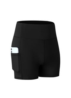 اشتري Women Quick Dry Breathable Elastic Shorts Black في السعودية