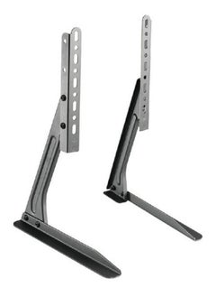 اشتري 2-Piece TV Table Top Stand Black/Silver في الامارات