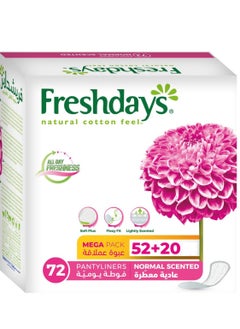 Buy Freshdays Pantyliners Normal Scented 72 Pads in Egypt