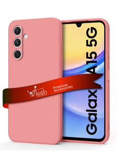 Buy Soft Liquid Silicone Case Cover For Samsung Galaxy A15 4G / 5G 2023 Pink in Saudi Arabia