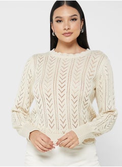 Buy Knitted Round Neck Sweater in Saudi Arabia